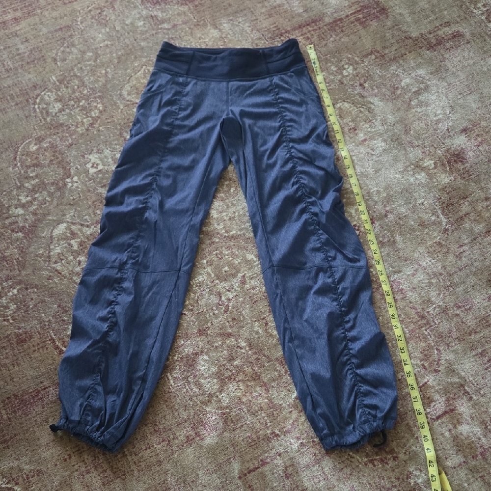 Blue Ruched Jogger Pants